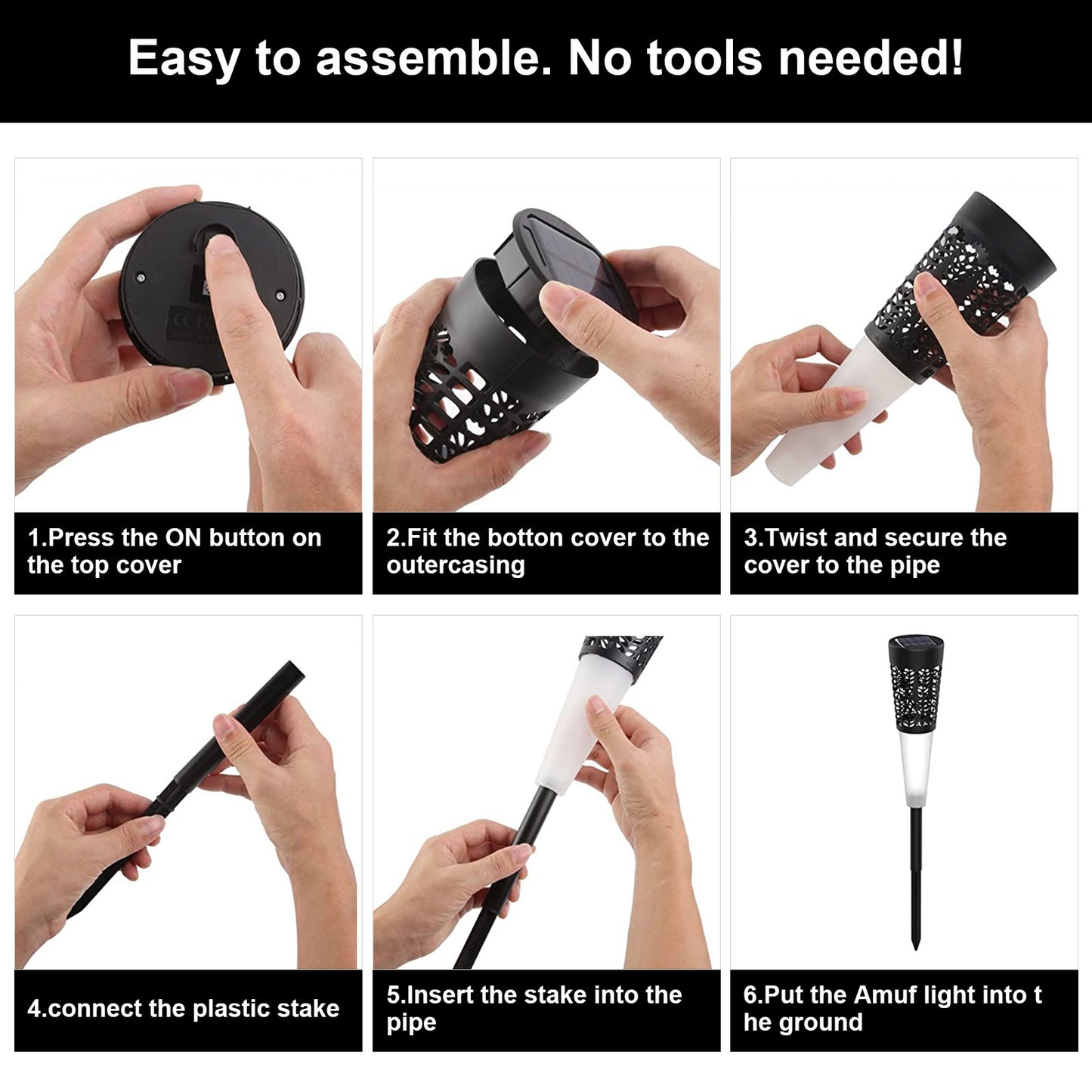 Waterproof LED Solar Pathway Lights RGB/Warm White