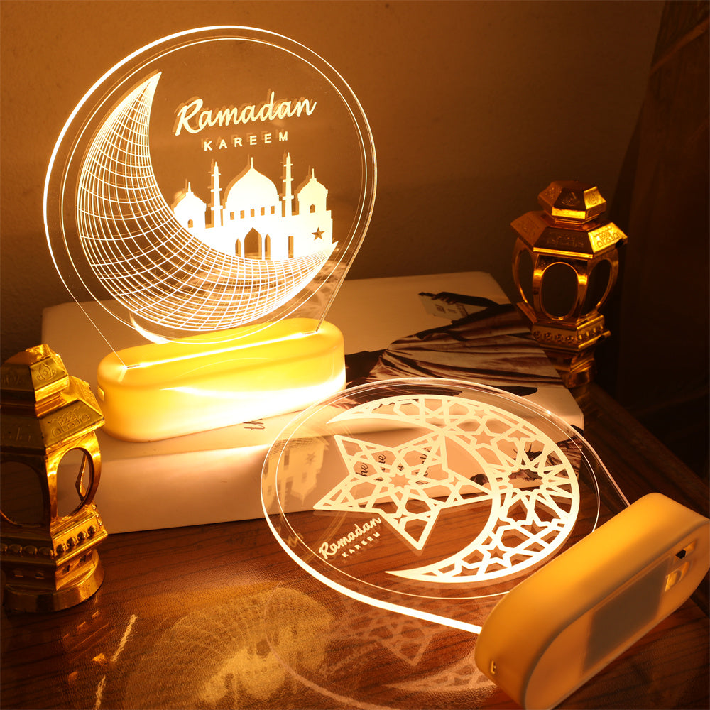 Illusion 3D Veilleuses Ramadan Moubarak modèle 3D