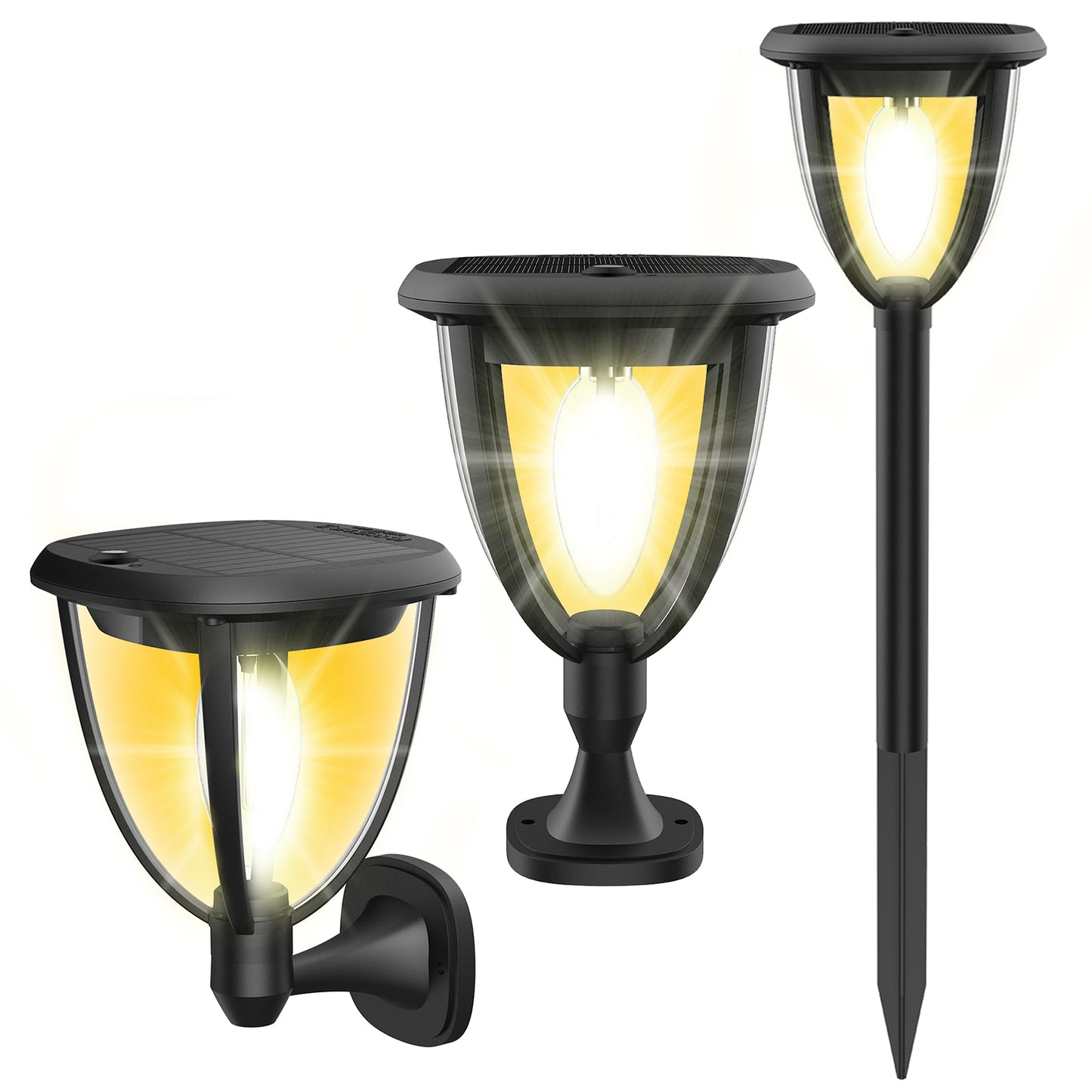 Appliques murales à photocellules solaires 3 en 1