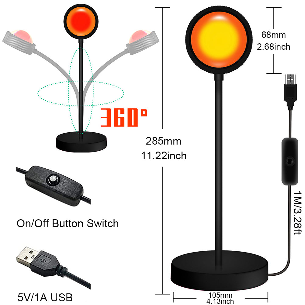 Luz de proyección de atardecer 4 en 1
