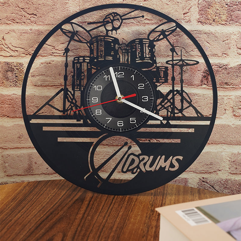 Horloge tambour en métal créative personnalisée