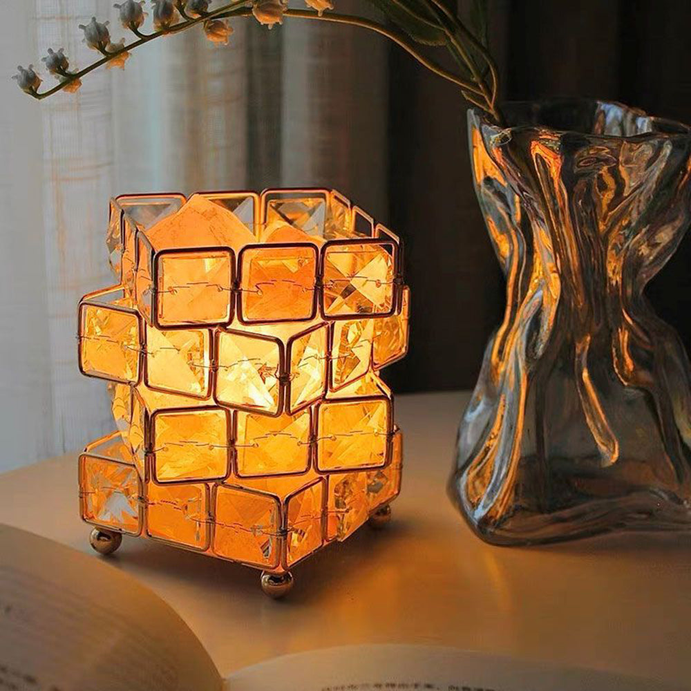 Lampe de table veilleuse en cristal