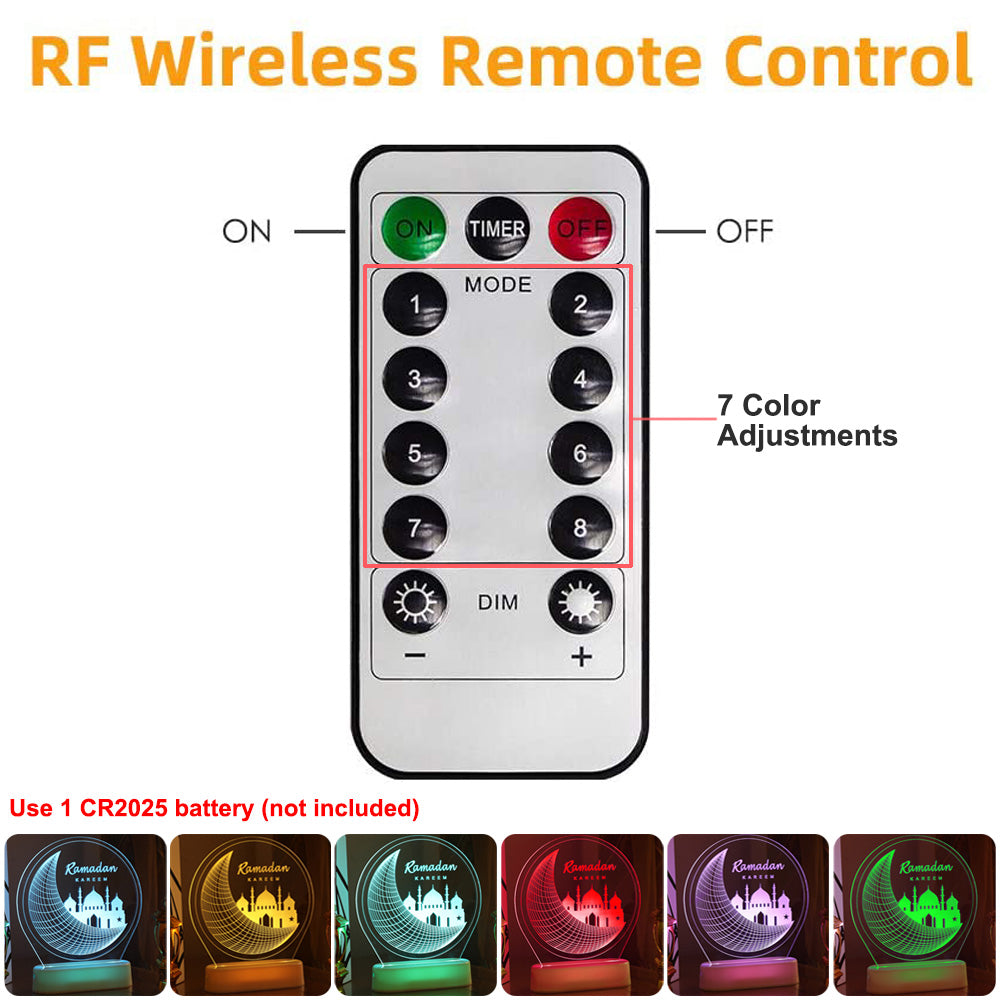 Illusion 3D Veilleuses Ramadan Moubarak modèle 3D