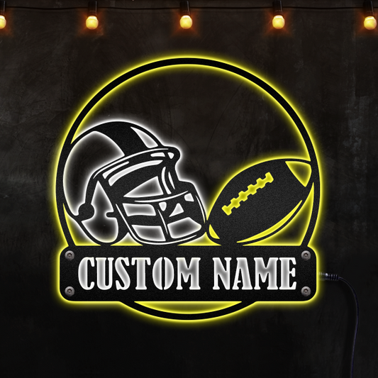 Custom Football Metal Sign