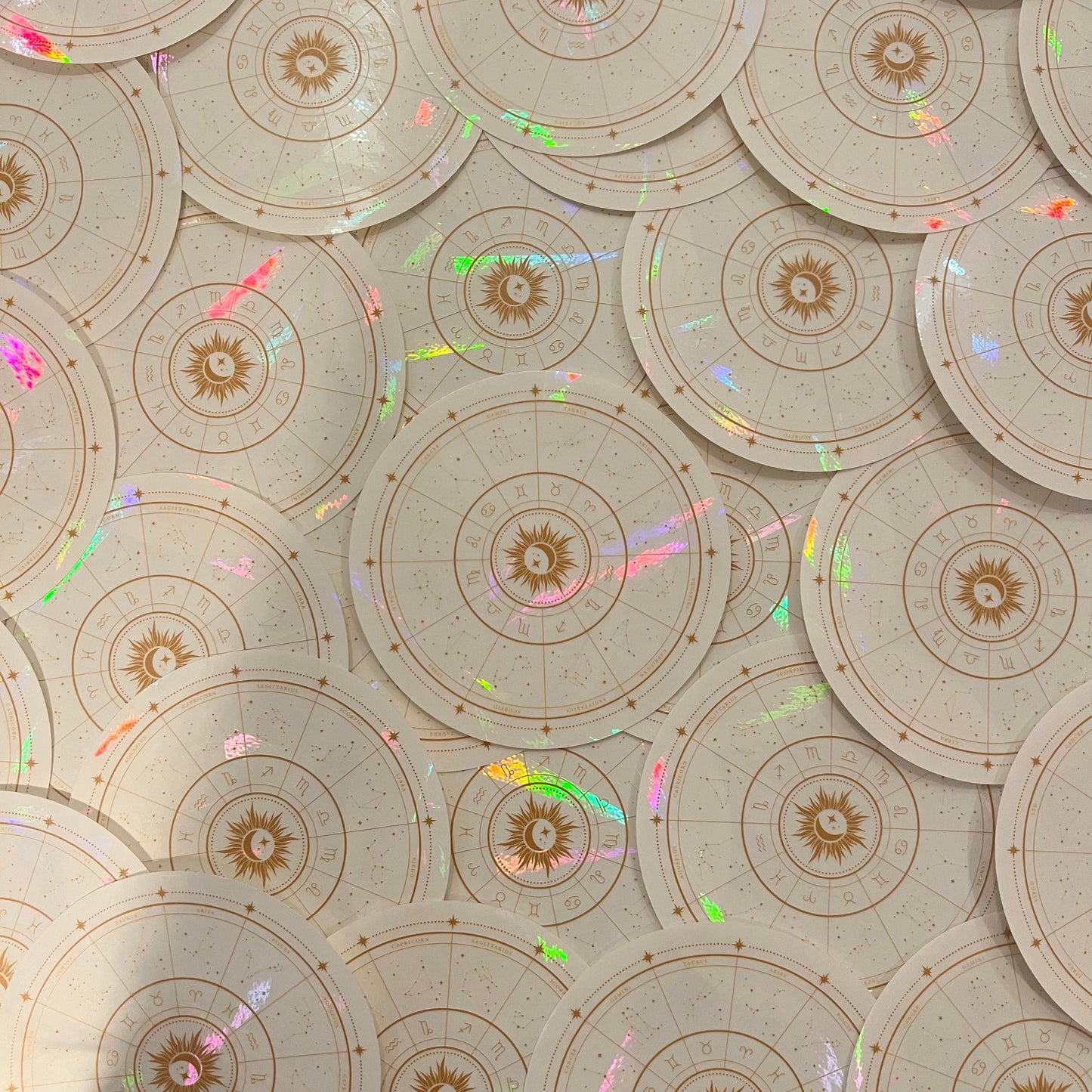 Atrapasueños de la rueda del zodiaco Pegatina