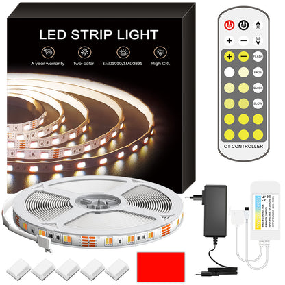 Tiras de luz LED regulables con control remoto 3000K-6000K