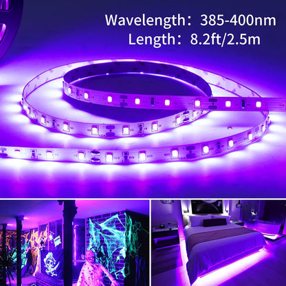 2.5M LED UV Black Strip Light