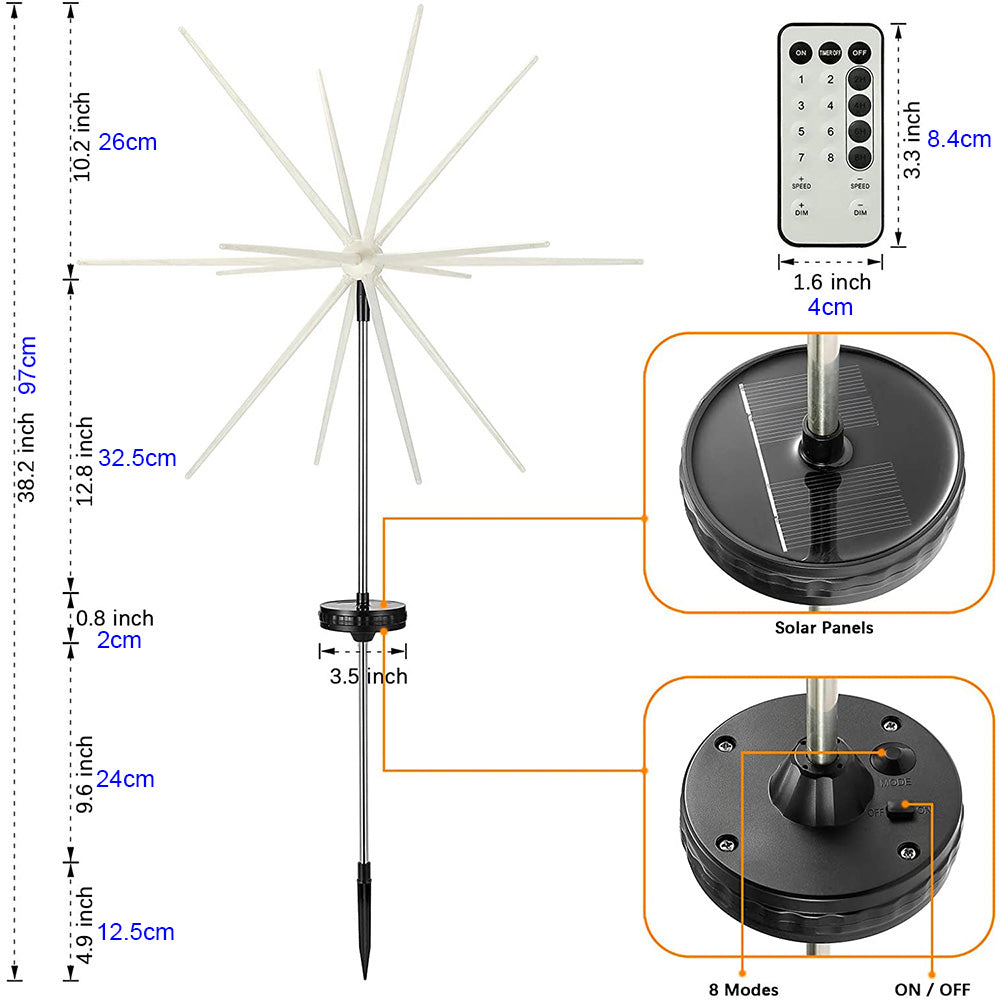 Solar Firework Meteor Lights