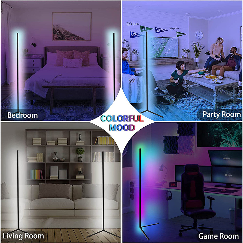 LED Corner Floor Lamp RGB Color Changing