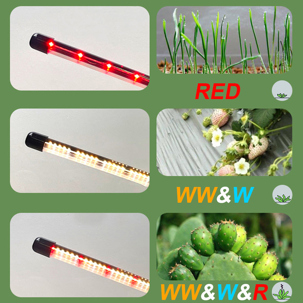 Luces LED para plantas de espectro completo con temporizador de encendido/apagado automático