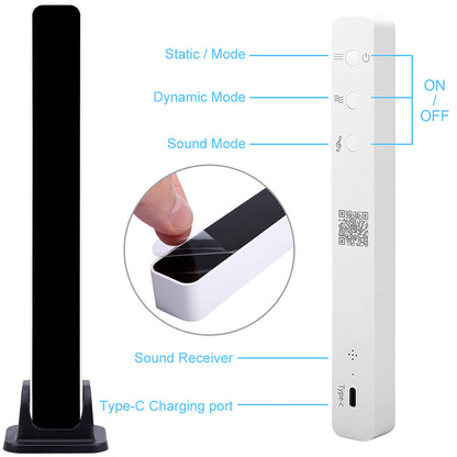 Barre lumineuse LED de synchronisation de musique de contrôle d'application Bluetooth RVB