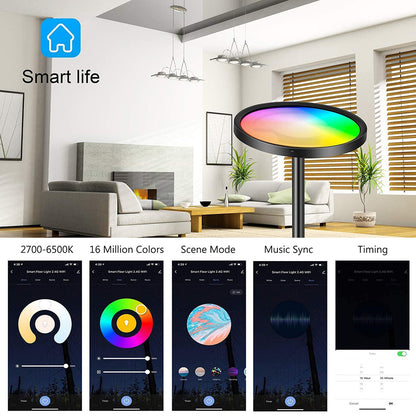 Smart Floor Lamp 2000 lm Ultra Bright Dimmable