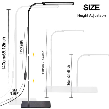 LED-Stehleuchte, Farbtemperatur in 10 Stufen einstellbar