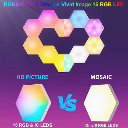 LED Smart Hexagon Lights Tisch- und Wandleuchten