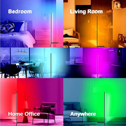 LED Corner Floor Lamp RGB Color Changing