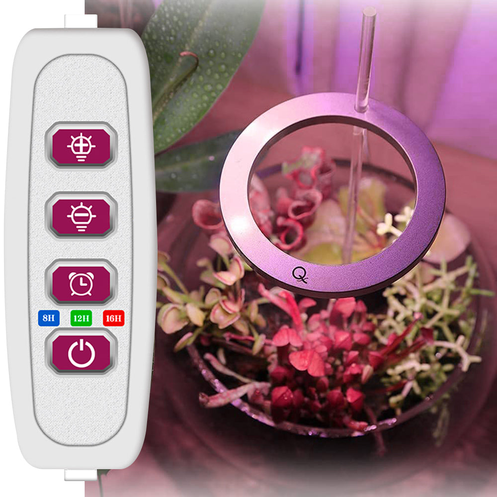 Full Spectrum USB LED Plant Grow Light-Pink