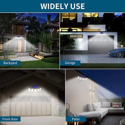 Luces solares con sensor de movimiento para exteriores con control remoto