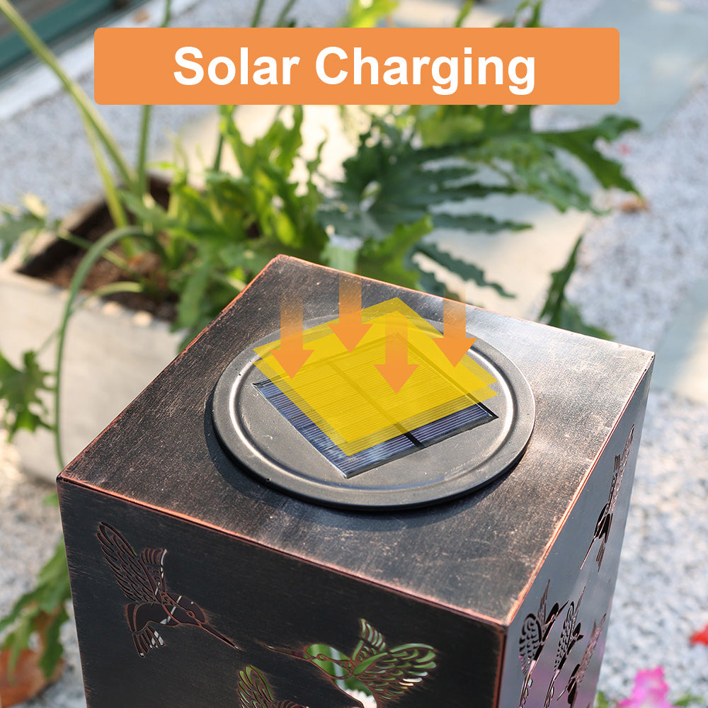 Solar Power Double-deck Flower Lamps