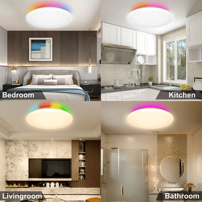 Smart Led RGB Ceiling Light Flush Mount 28W