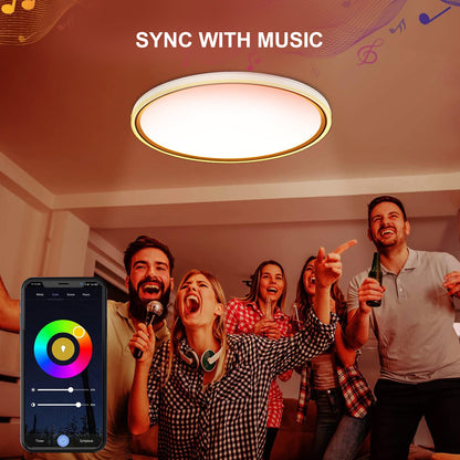 Luz de techo LED empotrada Smart Wifi Ble con control remoto