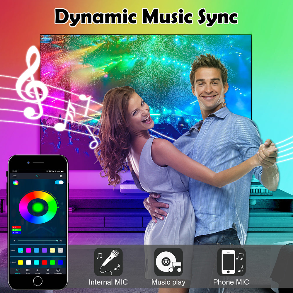 Musik-Synchronisations-LED-Licht, intelligente RGB-Bluetooth-App