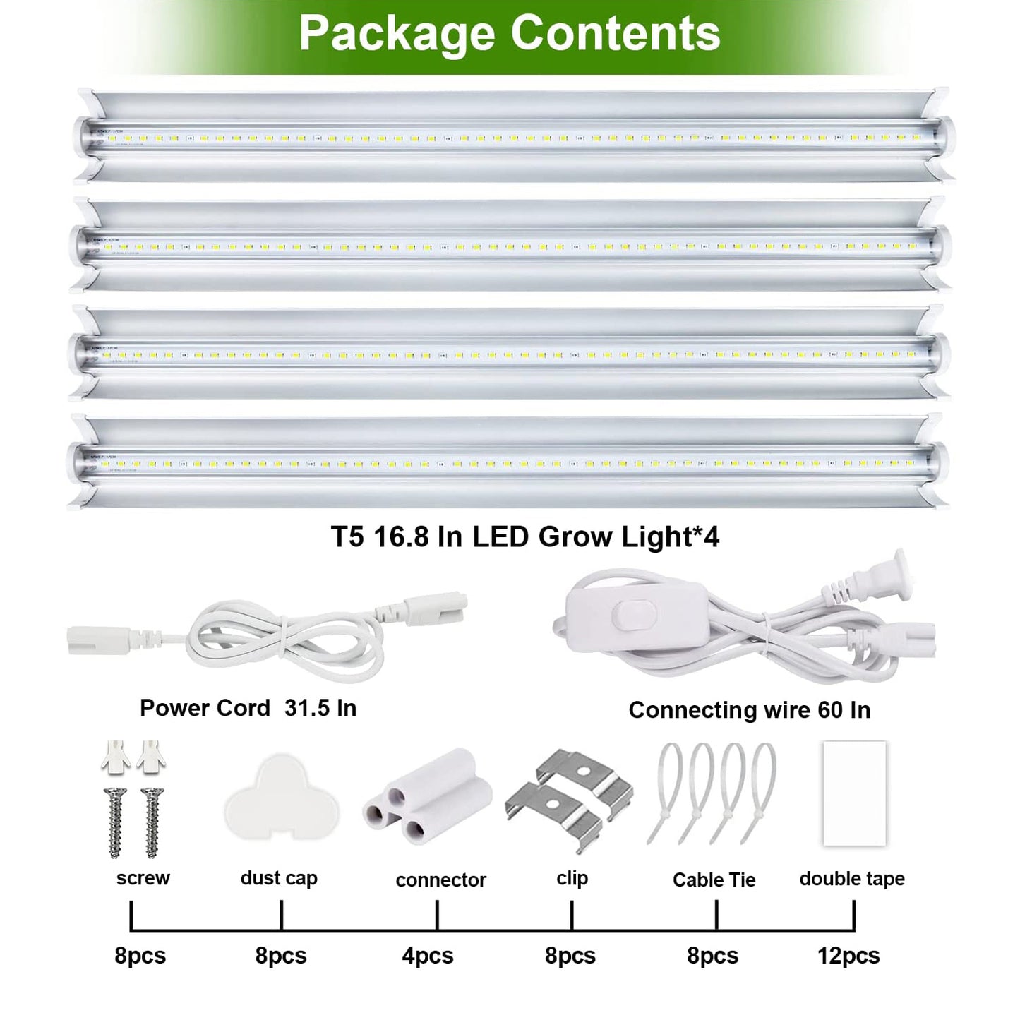 Luz de cultivo T5 (2 piezas/4 piezas x 10 vatios)