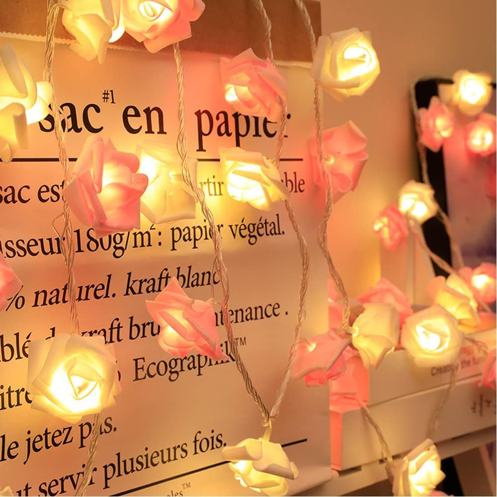 Guirlande Lumineuse Fée Fleur Rose