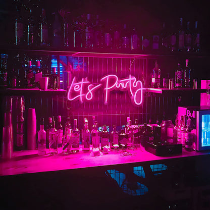 LED-Neonlichtschild Let's Party