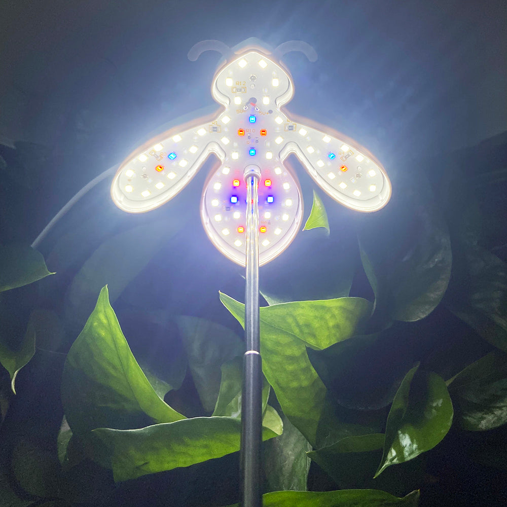 Lindas luces de cultivo LED con forma de abeja