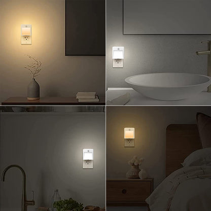 Luces nocturnas con sensor de movimiento LED enchufables