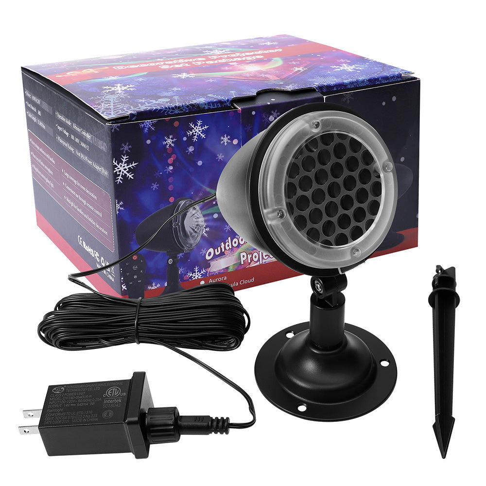 Waterproof LED Projector Lights Rotated Snowfall Projection