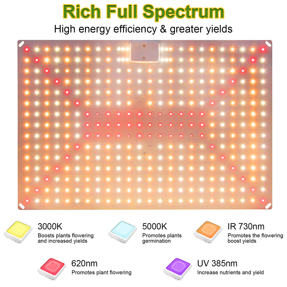 Luz de cultivo LED de espectro completo 192-360LED 25W-65W