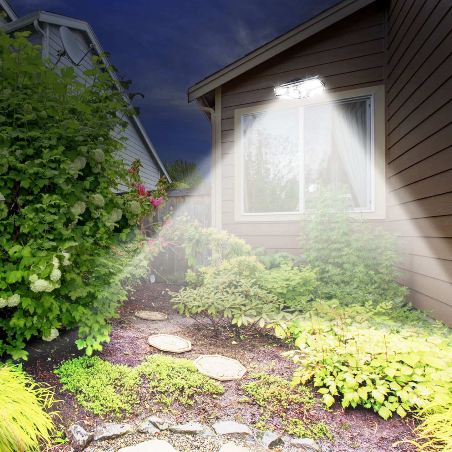 Luces de pared con sensor de movimiento solar LED para exteriores