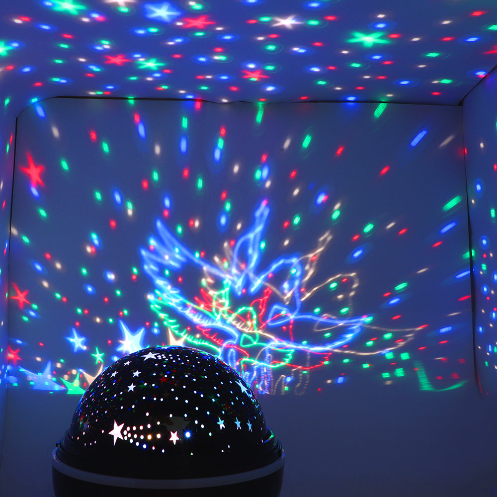 LED Stars Projector Night Lights Multicolor Rotating Lamp