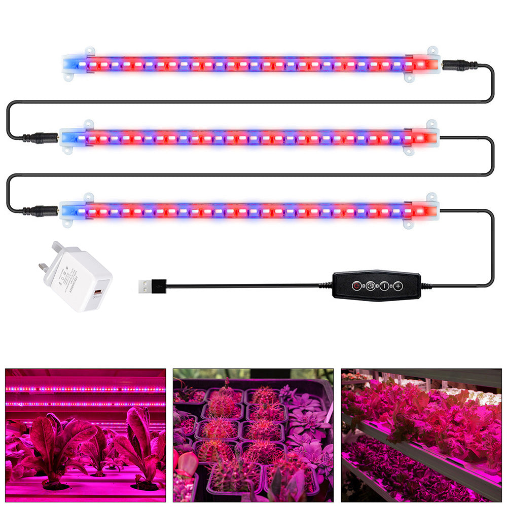 Tiras de luz de cultivo LED regulables de espectro completo