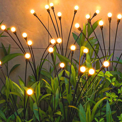 Luces solares para jardín, 6/8/10 bombillas, paquete de 2