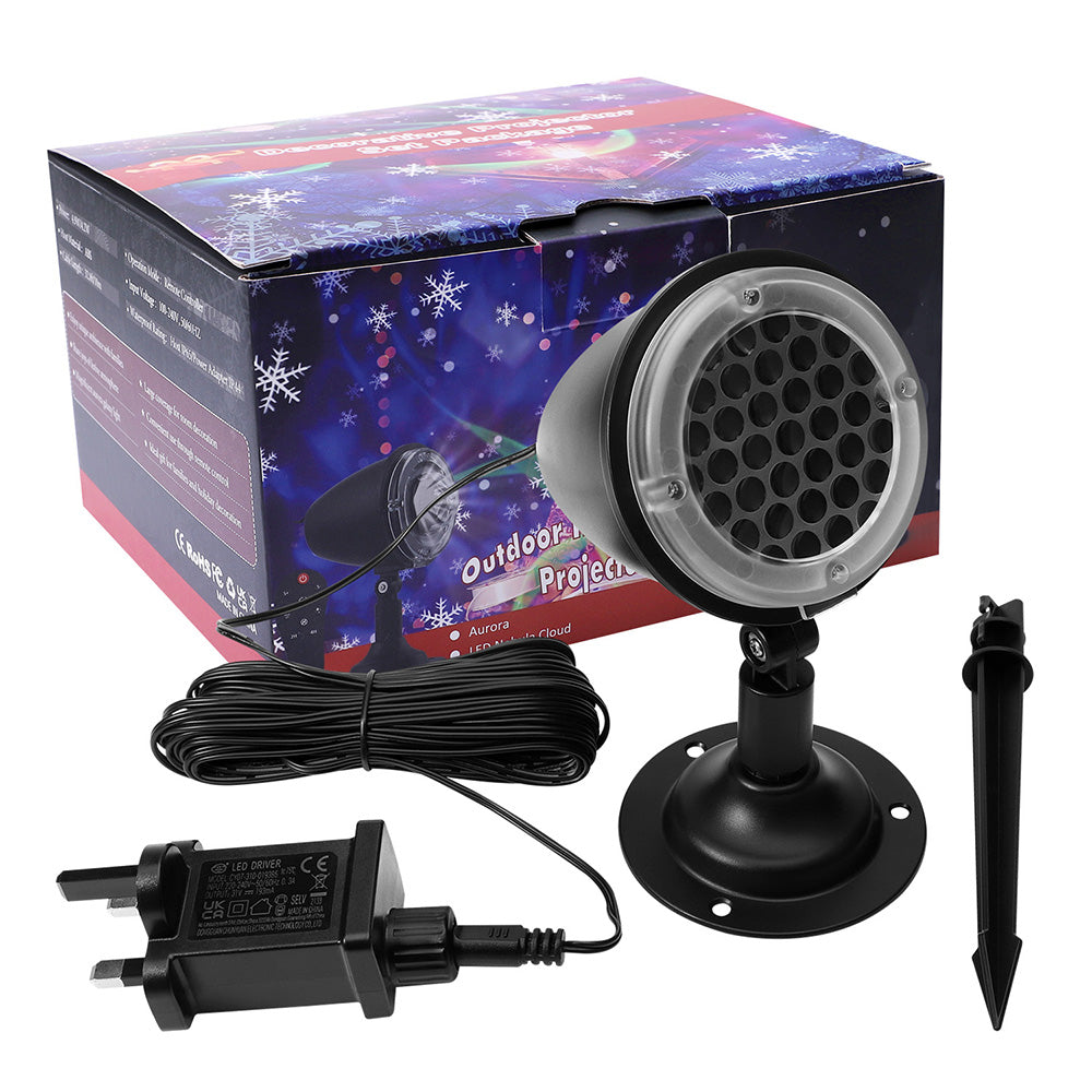 Waterproof LED Projector Lights Rotated Snowfall Projection