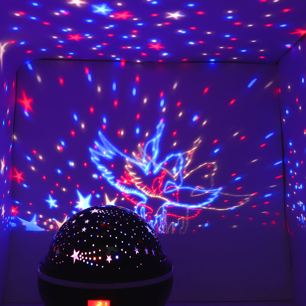 LED Stars Projector Night Lights Multicolor Rotating Lamp