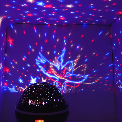 LED Stars Projector Night Lights Multicolor Rotating Lamp