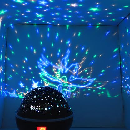 LED Stars Projector Night Lights Multicolor Rotating Lamp