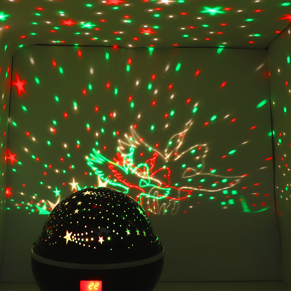 LED Stars Projector Night Lights Multicolor Rotating Lamp