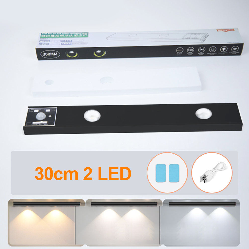 LED Motion Sensor Under Cabinet Light Black Shell