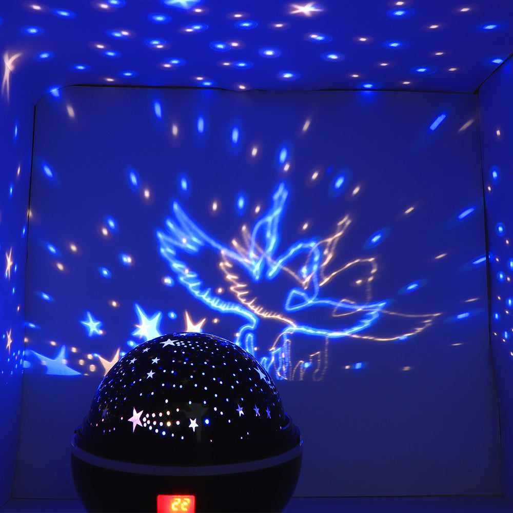 LED Stars Projector Night Lights Multicolor Rotating Lamp