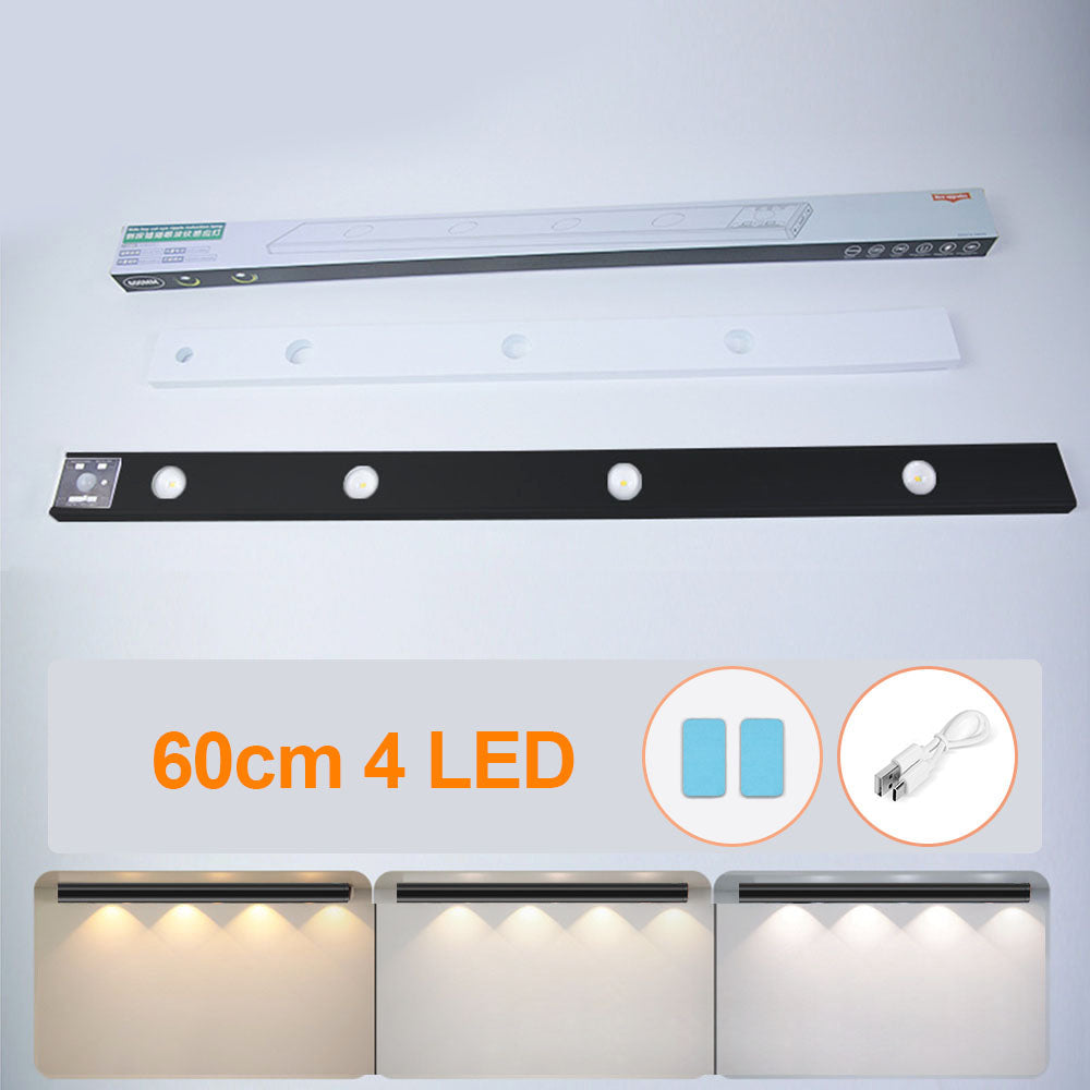 LED Motion Sensor Under Cabinet Light Black Shell