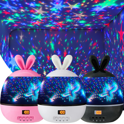 LED Stars Projector Night Lights Multicolor Rotating Lamp