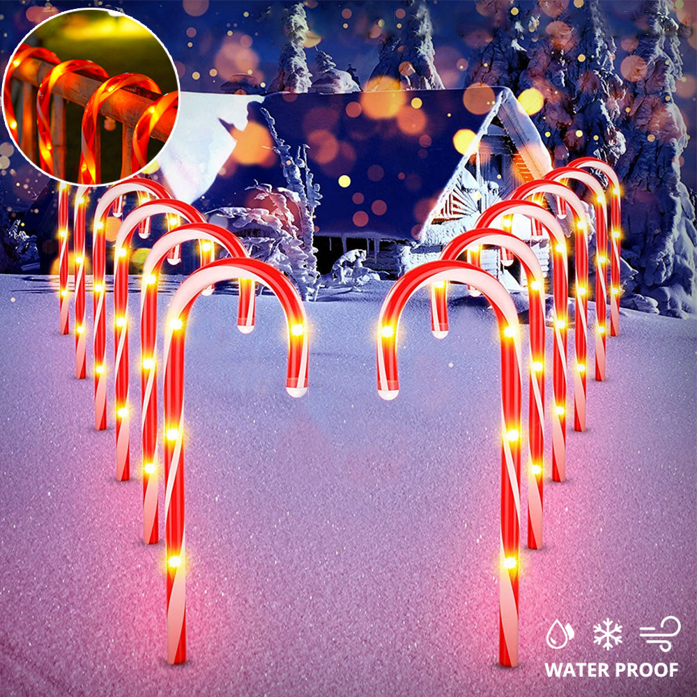 Christmas Candy Cane Pathway Lights