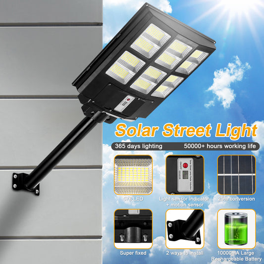 LED Motion Sensor Solar Parking Lot Light Dusk to Dawn