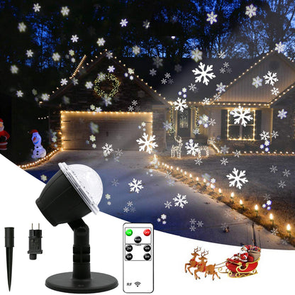 Waterproof Projector Lights With RF Remote Control Moving Patterns Timer