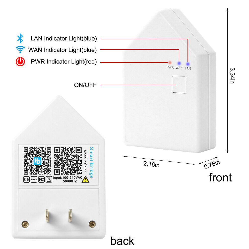 Smart Bridge fonctionne avec Alexa Google Home Smart Home BT Mesh HaoDeng APP pour lumière LED intelligente