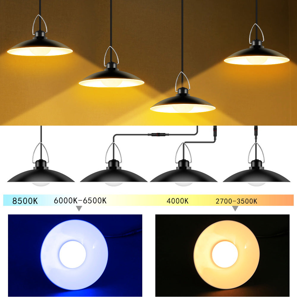 Lampes suspendues solaires LED vintage